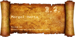 Mergel Herta névjegykártya